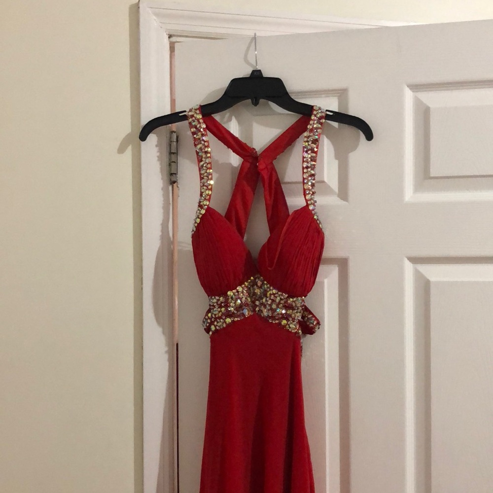 Perfect long prom dress, Red color